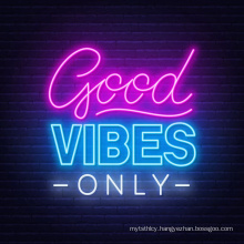 OEM factory Good Vibes Only Frame Neon Sign Custom For Decoration